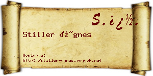 Stiller Ágnes névjegykártya